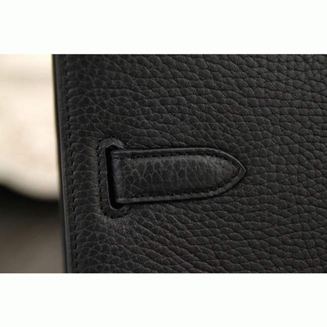 Black Calf Leather Replica Top H**me5 Kelly Depeche 38cm Professional Briefcase