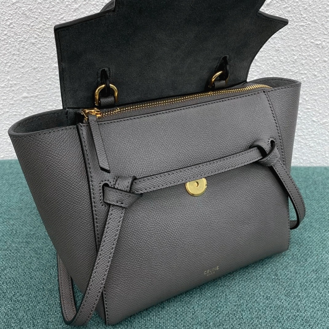 Ce1i*e Belt Nano Bag Fake in Grey