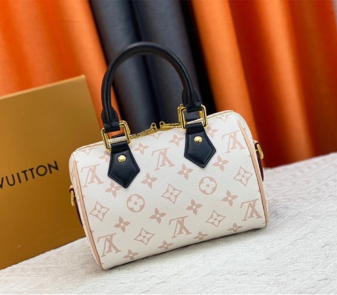 L0vis Vvtt0n Monogram Dune Canvas Speedy 20 Handbag With Jacquard Strap