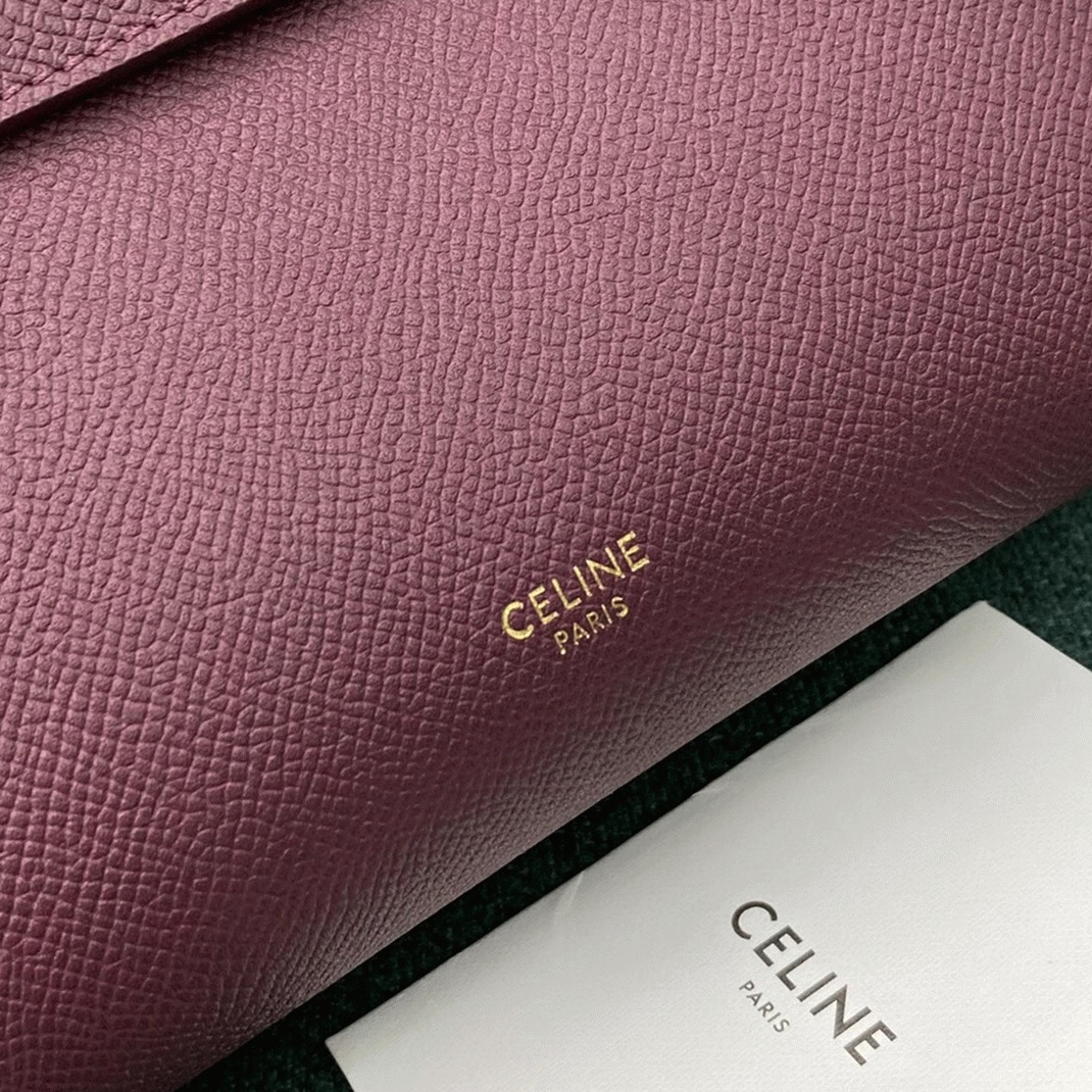 Ce1i*e Belt Nano Bag Fake in Bordeaux