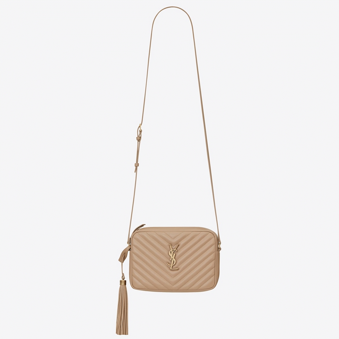 Fake Sa1nt Lau*nt Lou Camera Bag Beige