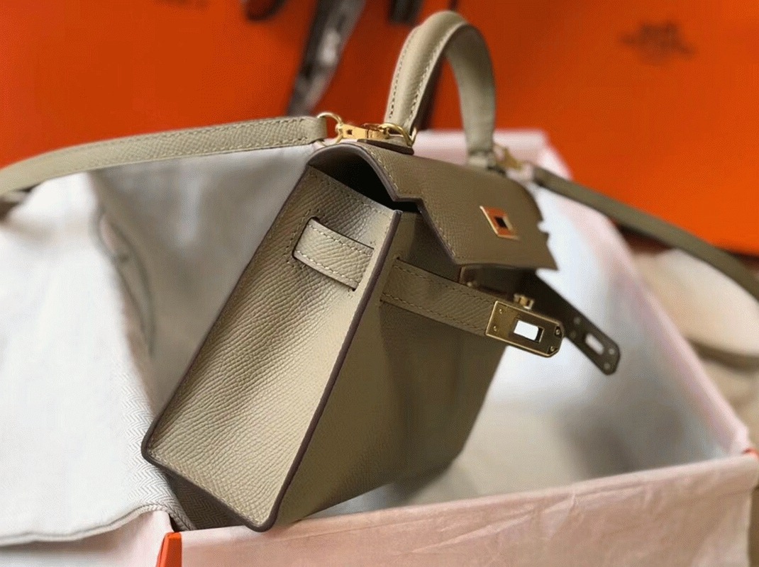 H**me5 Kelly Mini II Bag Fake in Gris Tourterelle