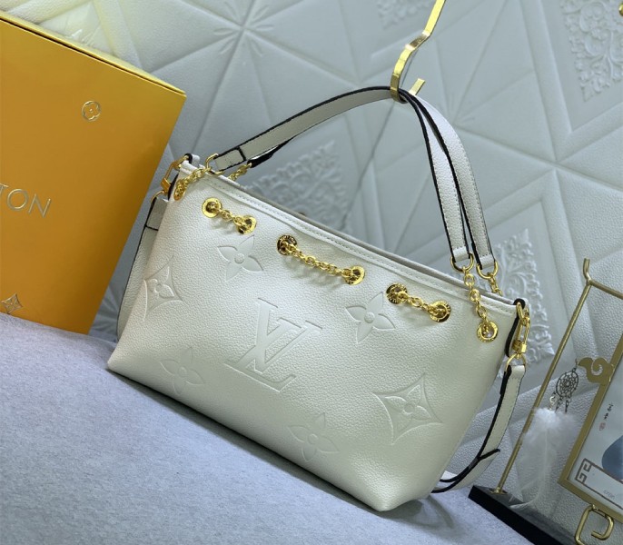 L0vis Vvtt0n Monogram Empreinte Leather Bundle Bag In Cream