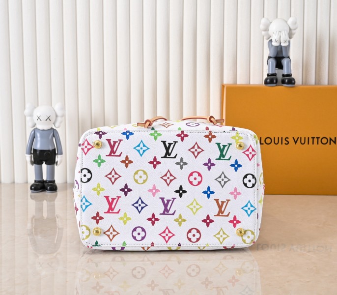 LV X TM Multicolored NeoNoe MM In White