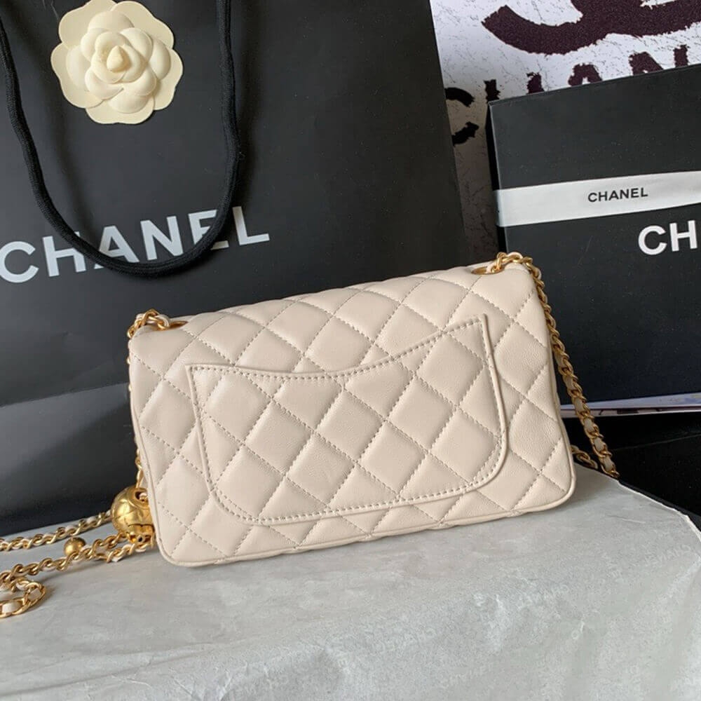 Ch**el Pearl Crush Mini Rectangular Flap