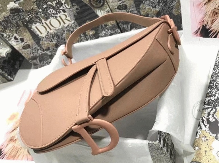 D10r Saddle Bag Replica in Blush Ultramatte Calfskin