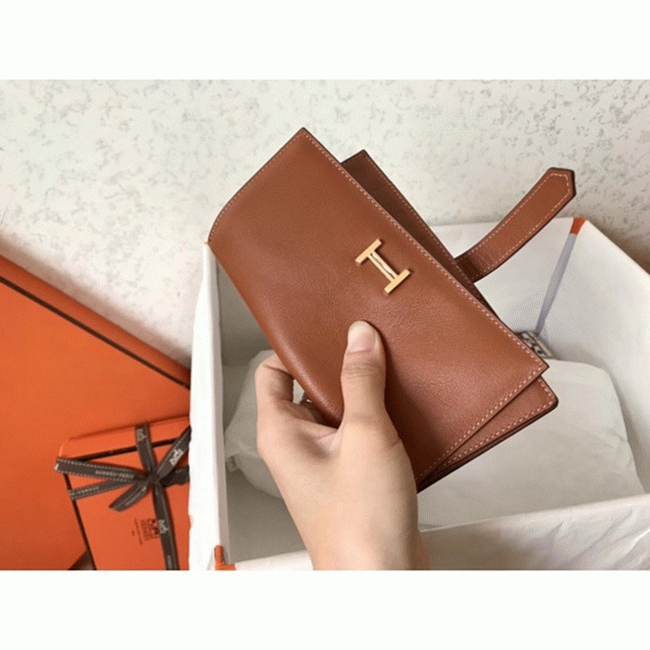 Gold Swift Fake Luxury H**me5 Bearn Wallet