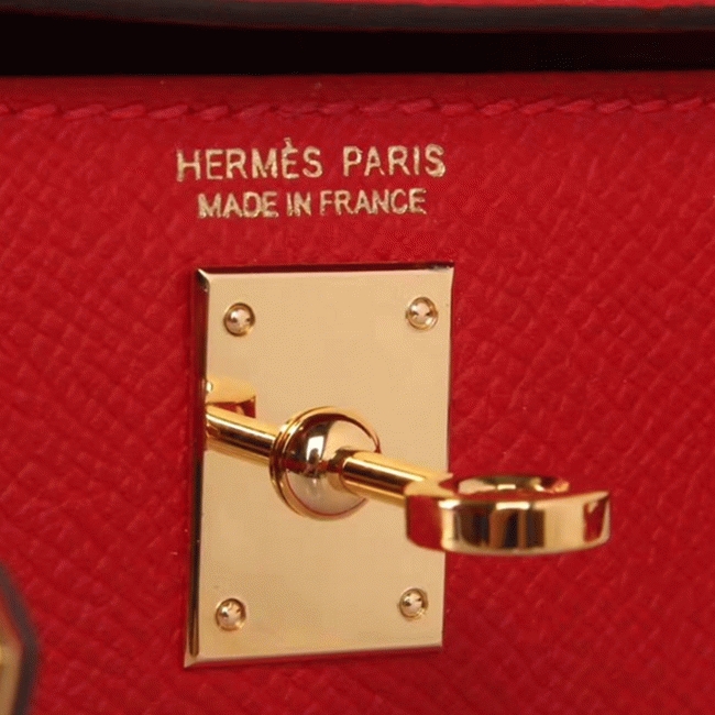 Red Epsom Knockoff Designer H**me5 Kelly 20cm Purse