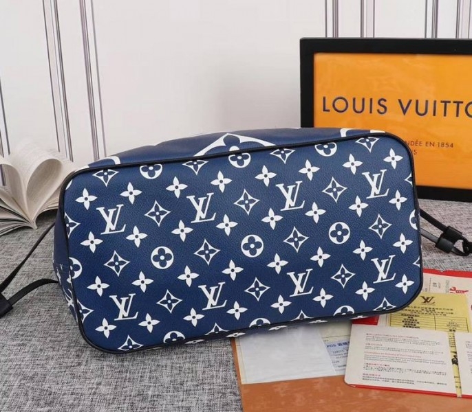L0vis Vvtt0n Seasonal Escale Neverfull MM Tote In Blue
