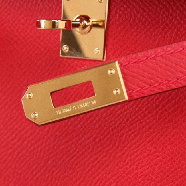 Red Epsom Knockoff Designer H**me5 Kelly 20cm Purse