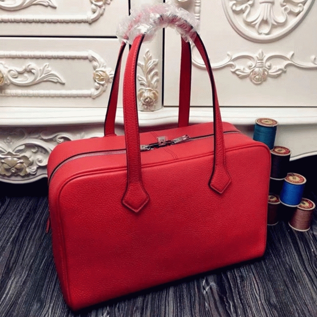Red Luxury Replica H**me5 Victoria II 35cm Bag