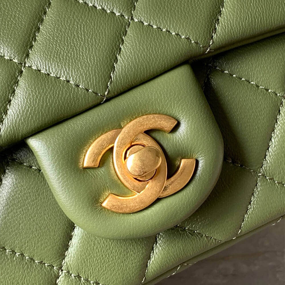 Ch**el Pearl Crush Mini Rectangular Flap