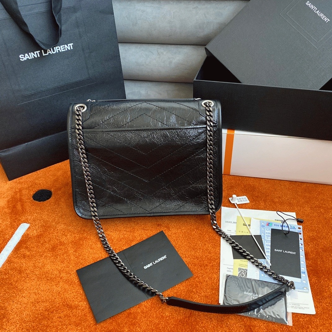 Replica Sa1nt Lau*nt Niki Medium Chain Bag Black