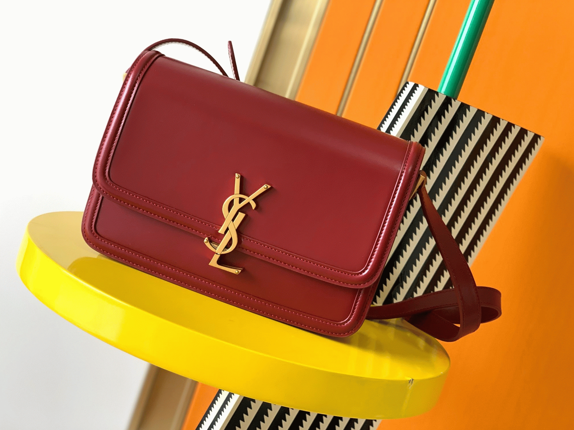 Fake Sa1nt Lau*nt Medium Solferino Bag Red Calfskin