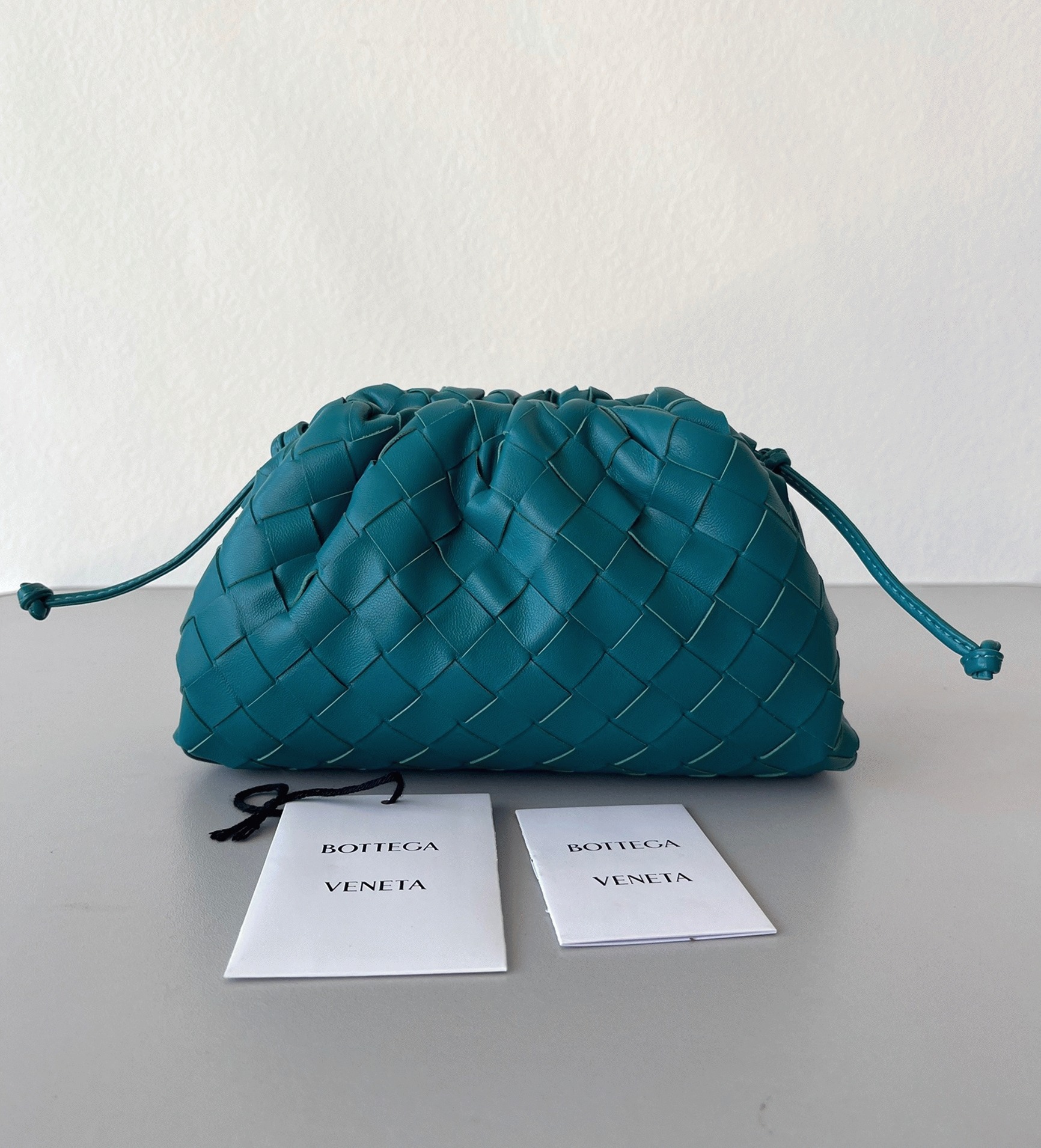 Replica B0tt*ga Ven*ta Mini Pouch with Strap Mallard