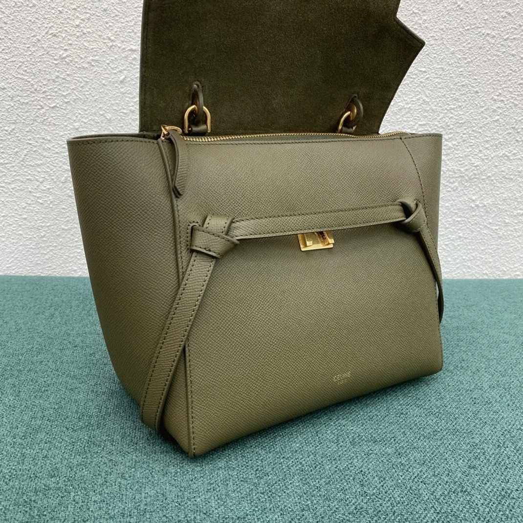 Ce1i*e Micro Belt Bag Replica in Dark Olive