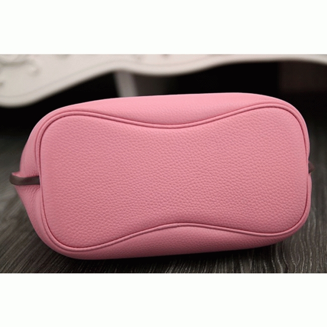 Pink Leather Replica H**me5 So Kelly 22cm Feminine Shoulder Bag
