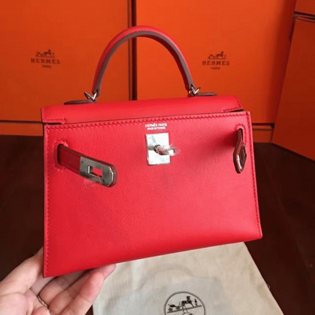 Red Swift Replica H**me5 Kelly 20cm Classic Handbag