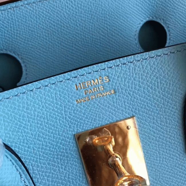 Blue Atoll Imitation Luxury H**me5 Birkin 30cm Tote