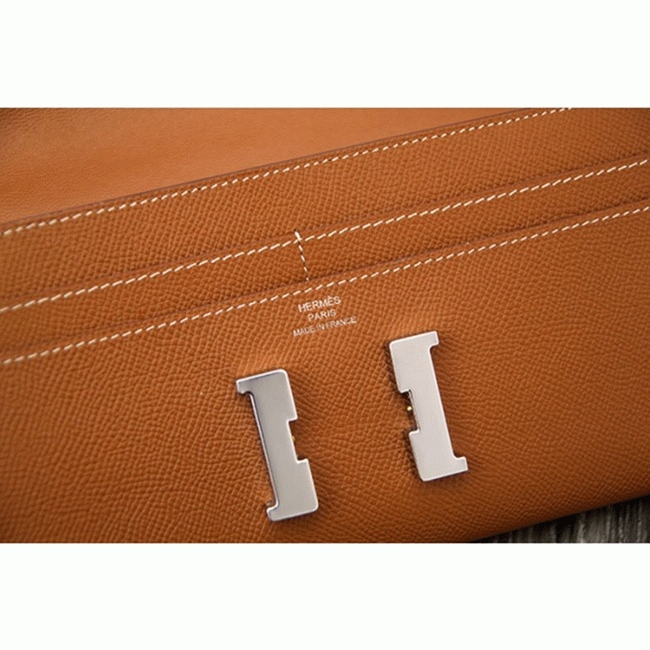 Brown replica H**me5 Constance wallet