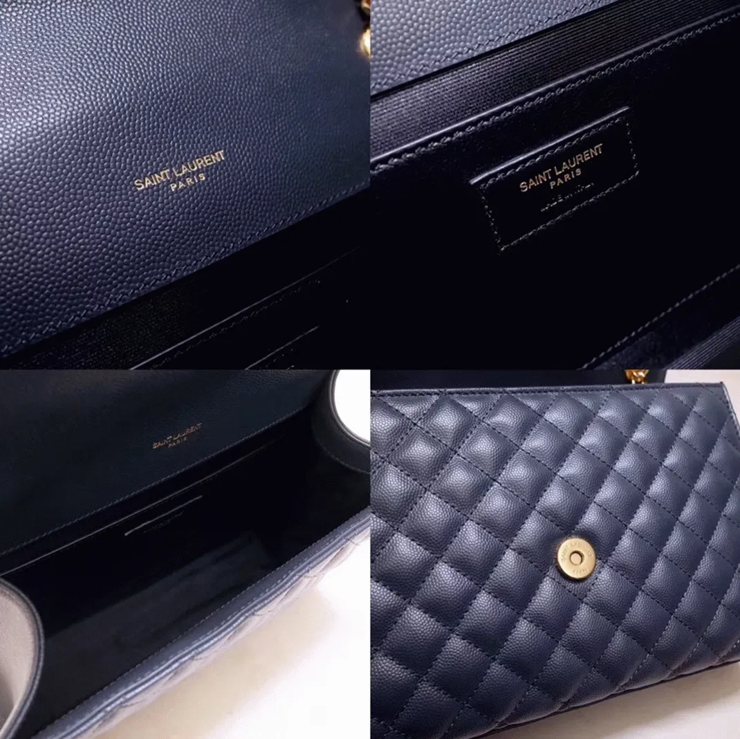 Fake Sa1nt Lau*nt Envelope Medium Bag Navy
