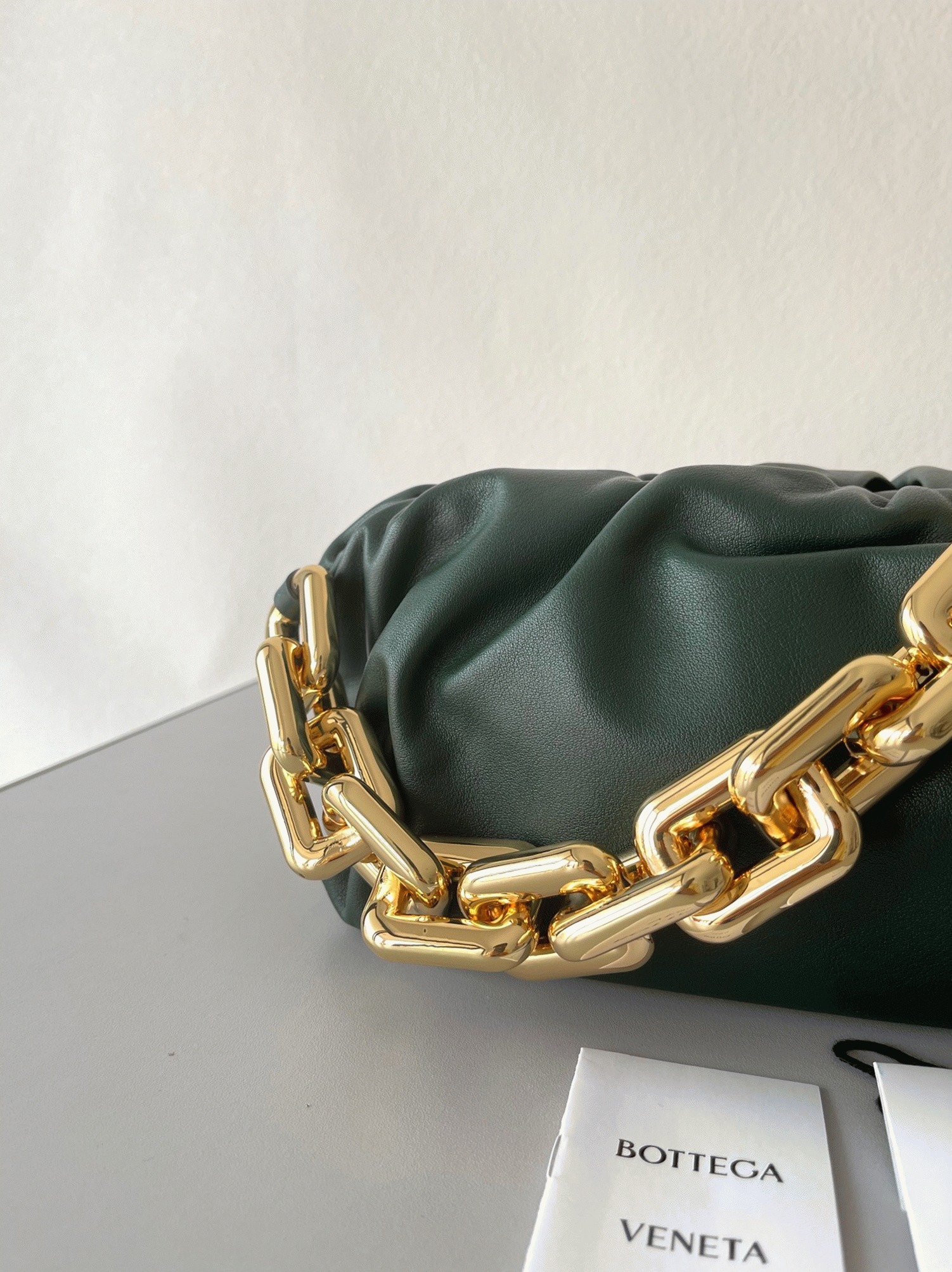 Knockoff B0tt*ga Ven*ta The Chain Pouch Bag Raintree