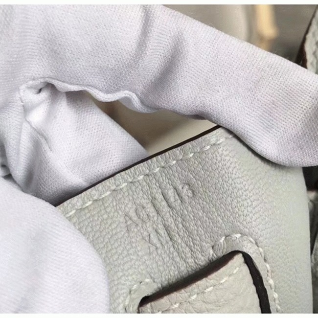 White H**me5 Kelly 28cm Knockoff Bag with Zigzag Handle