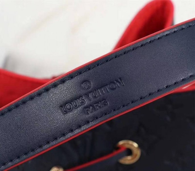 L0vis Vvtt0n Monogram Empreinte NeoNoe MM Bag In Marine Rouge