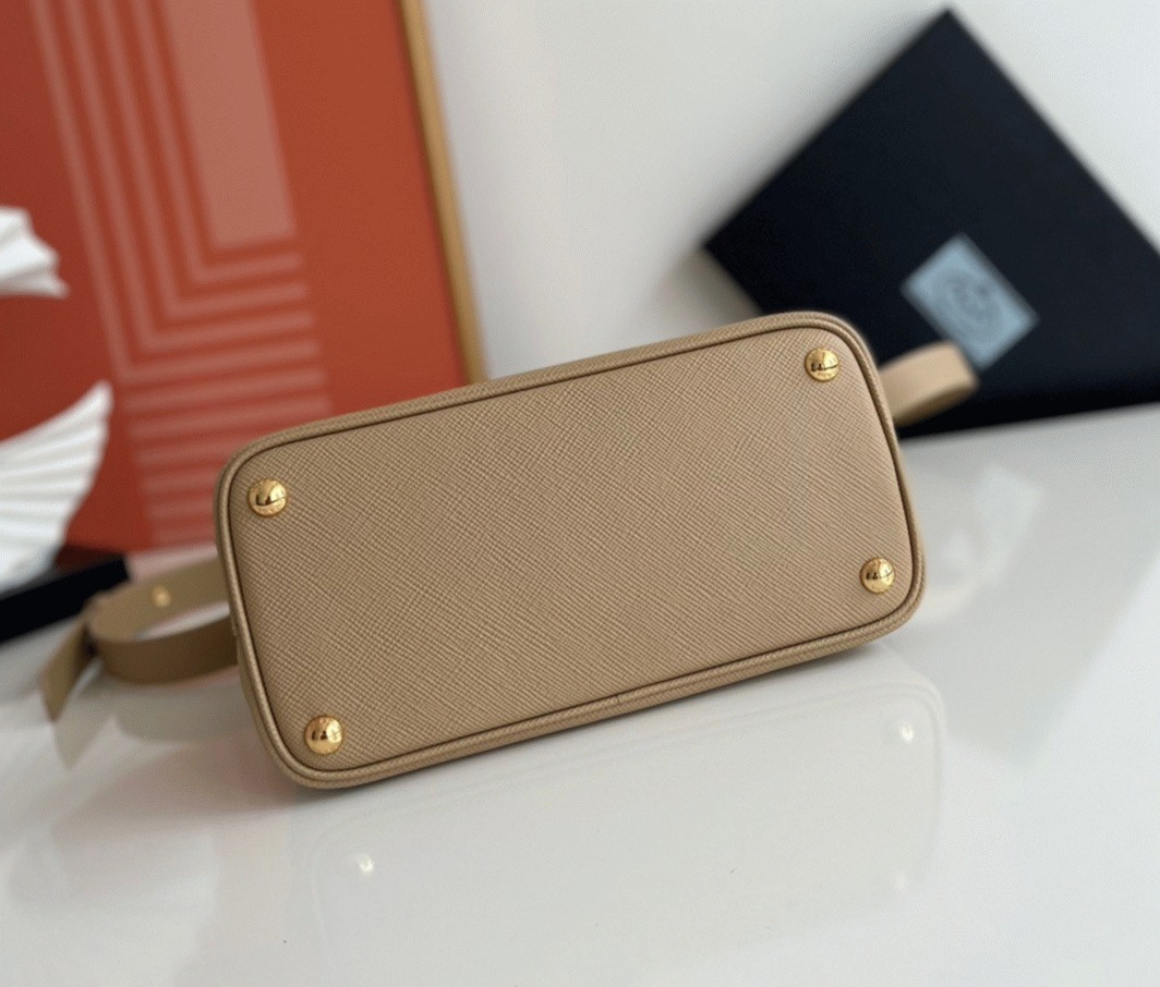 Beige Pra*a Double Mini Bag Fake