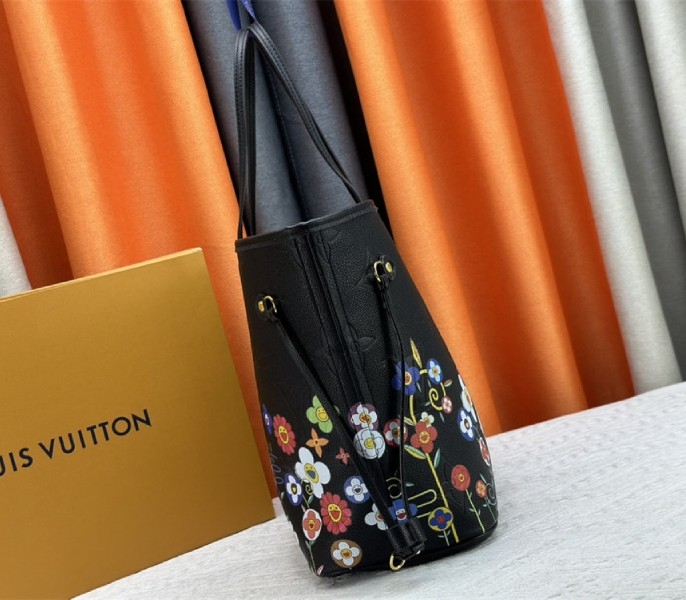L0vis Vvtt0n X TM Monogram Empreinte Neverfull MM In Black With Style 1