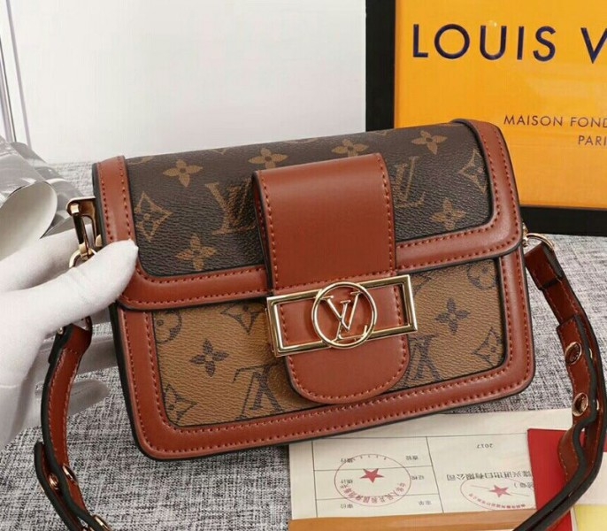 L0vis Vvtt0n Monogram Reverse Canvas Mini Dauphine Bag