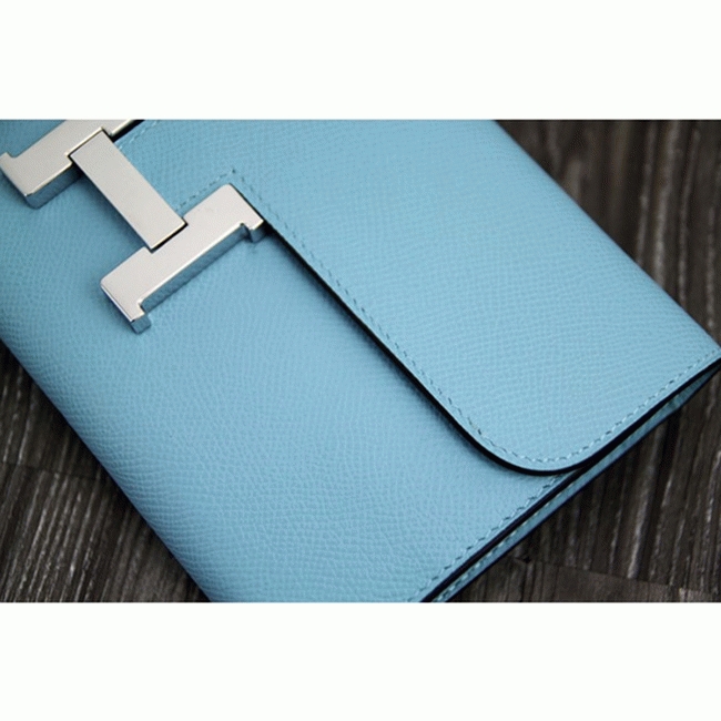 Light blue fake H**me5 Constance wallet