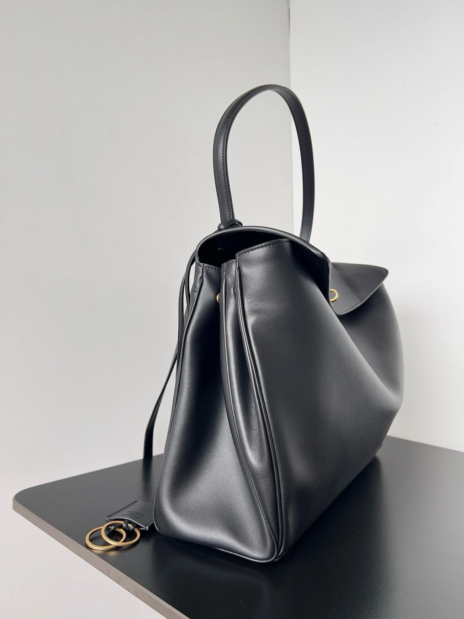 Knockoff Ba1en*iaga Rodeo Large Bag Black Calfskin