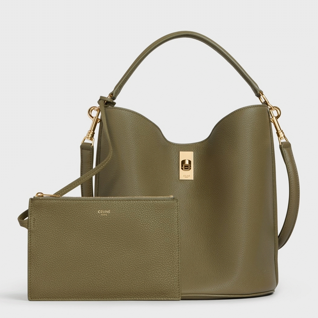 Top Quality Replica Ce1i*e Bucket 16 Bag In Dark Olive