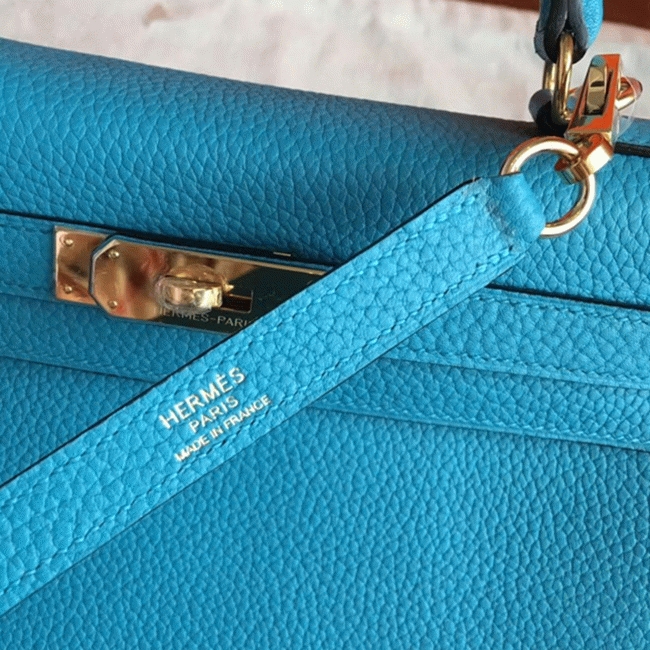 Turquoise Clemence Imitation H**me5 Kelly Retourne 28cm Colorful Bag