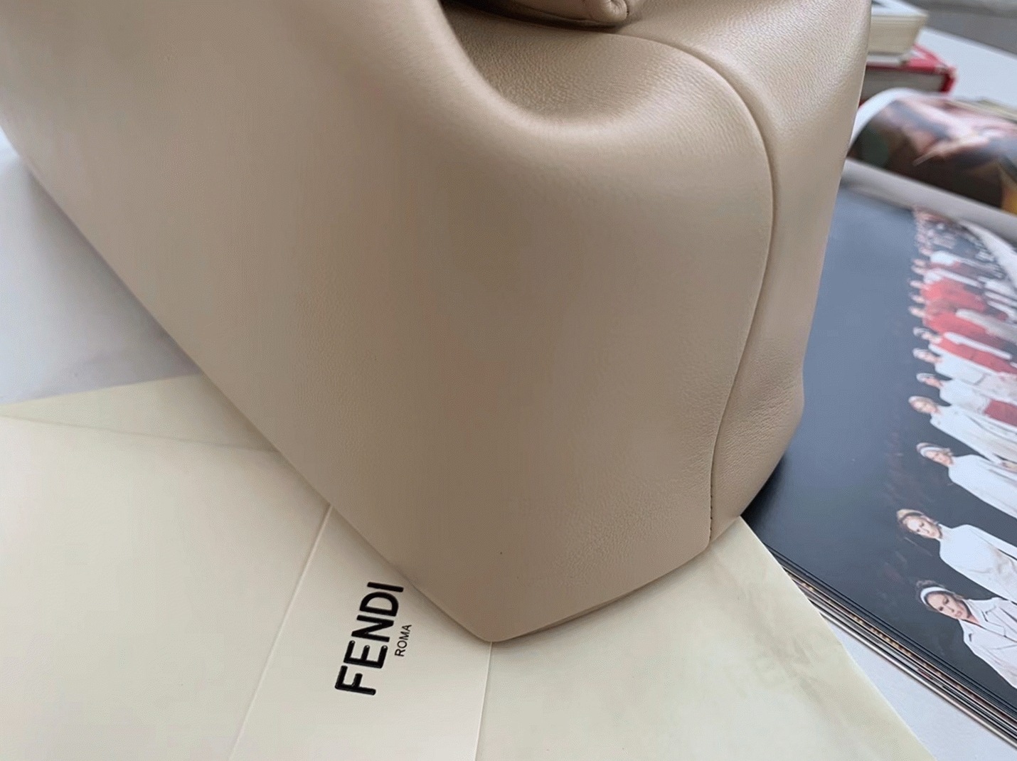 Top Quality Knockoff F**di First Medium Bag In Beige Nappa Leather