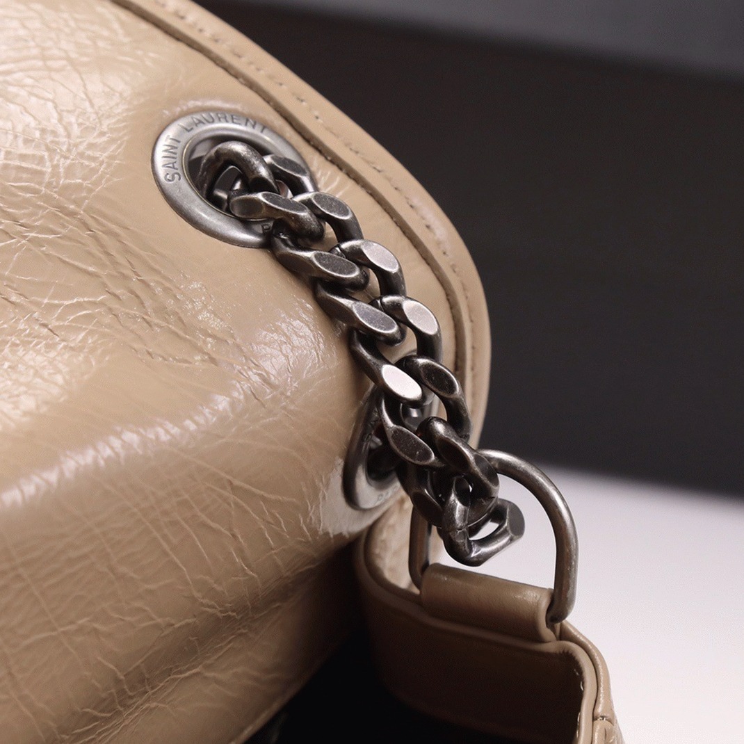 Fake Sa1nt Lau*nt Niki Medium Chain Bag Beige