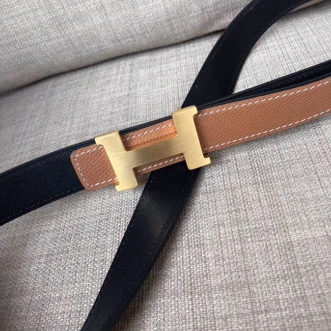 Brown epsom 1:1 replica H**me5 Mini Constance belt buckle
