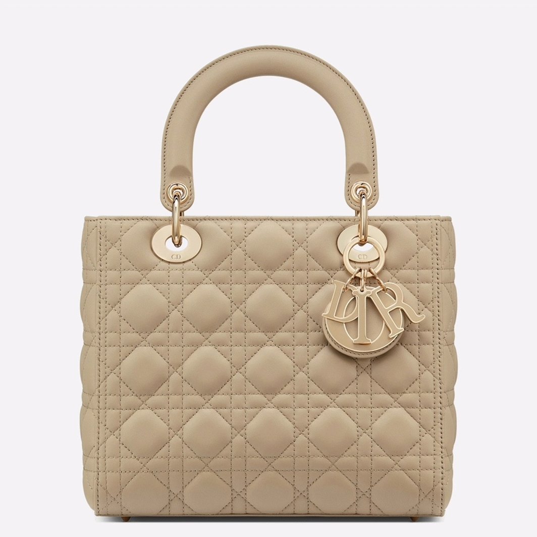 D10r Lady D10r Medium Bag Knockoff in Beige