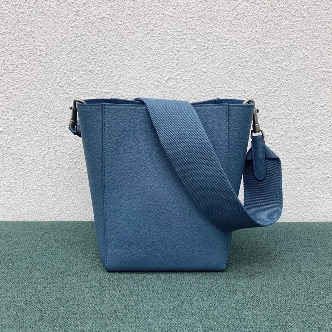 Top Quality Knockoff Ce1i*e Sangle Small Bucket Bag In Slate Blue Calfskin