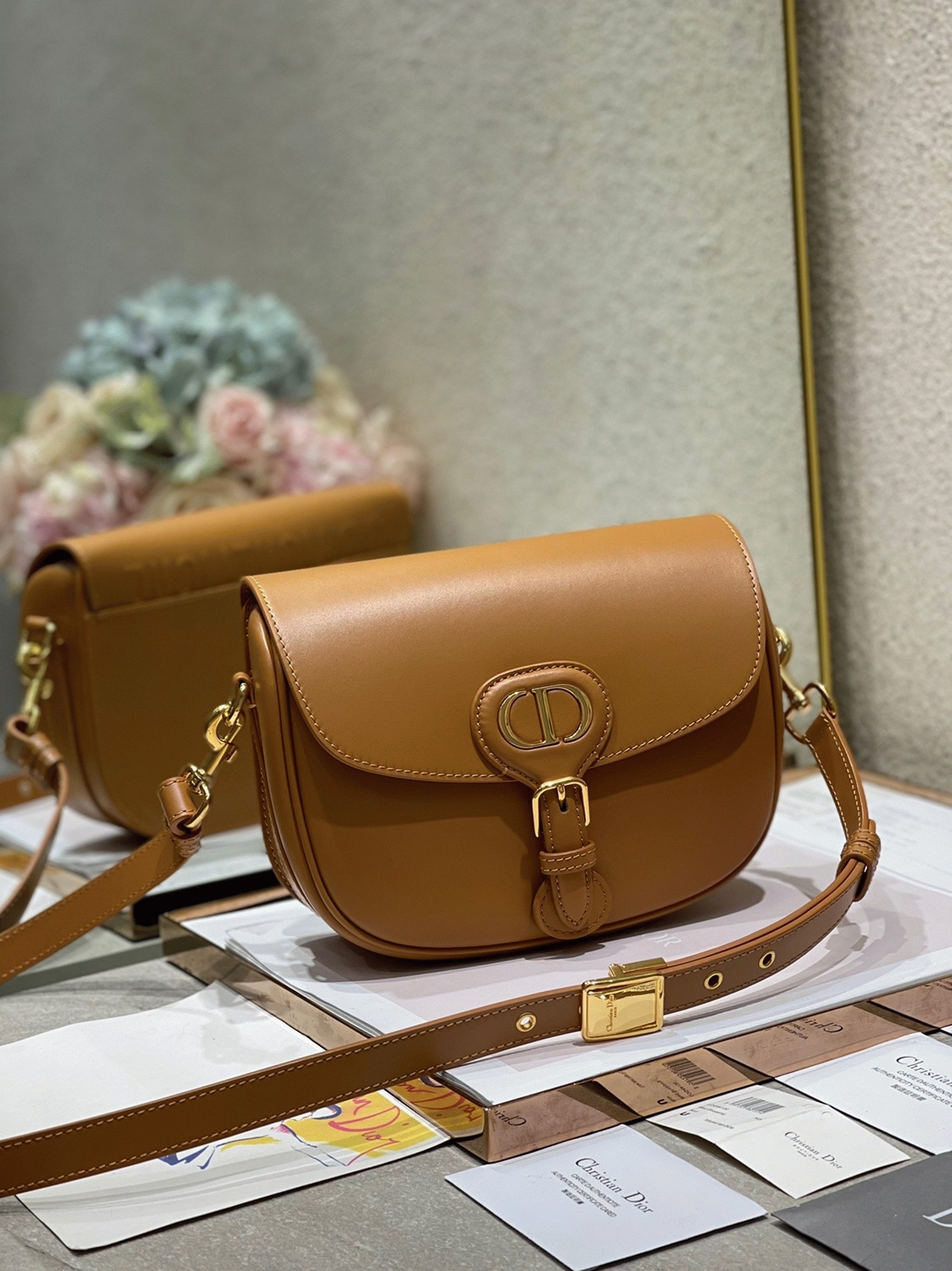 D10r Bobby Medium Bag Fake in Brown