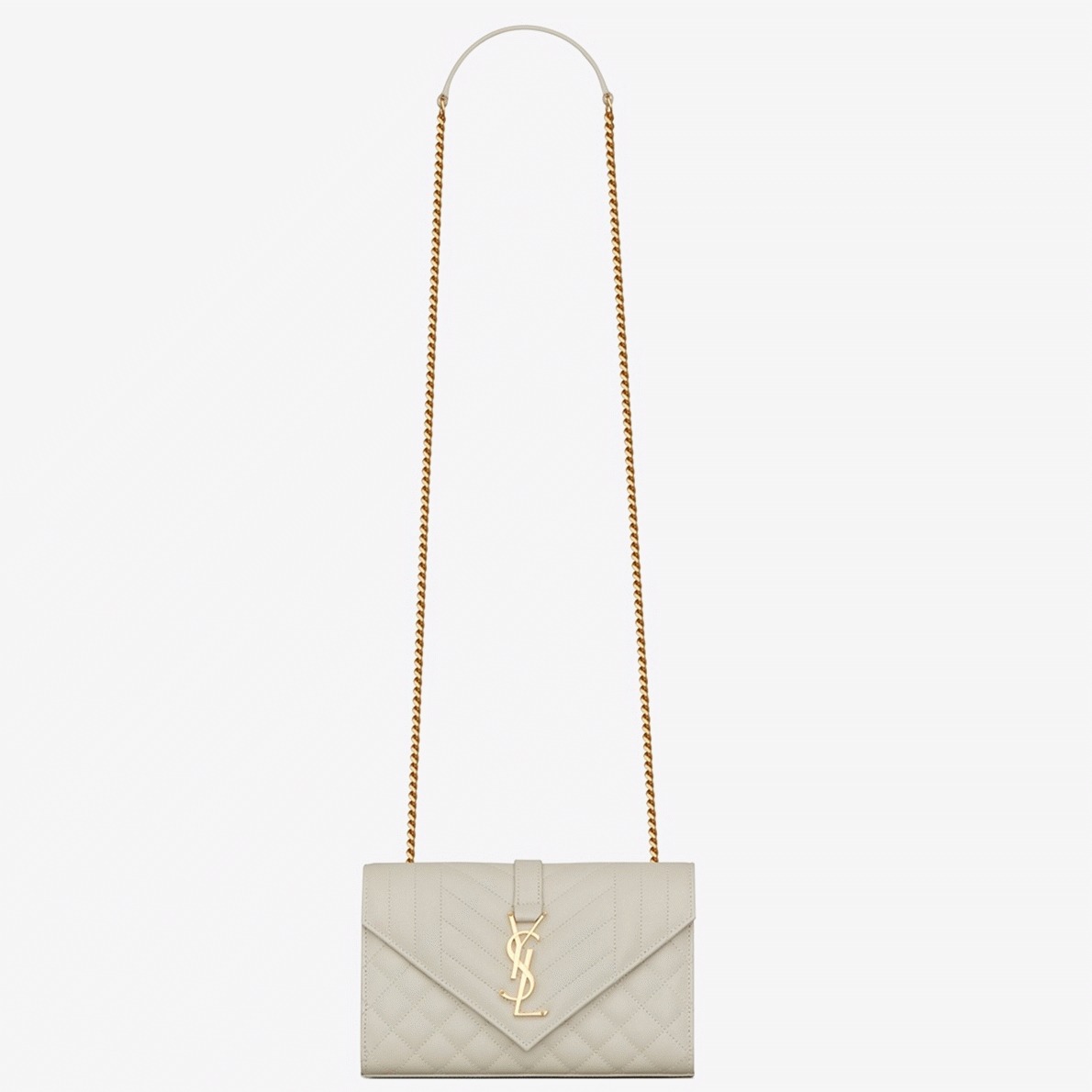 Fake Sa1nt Lau*nt Envelope Small Bag White