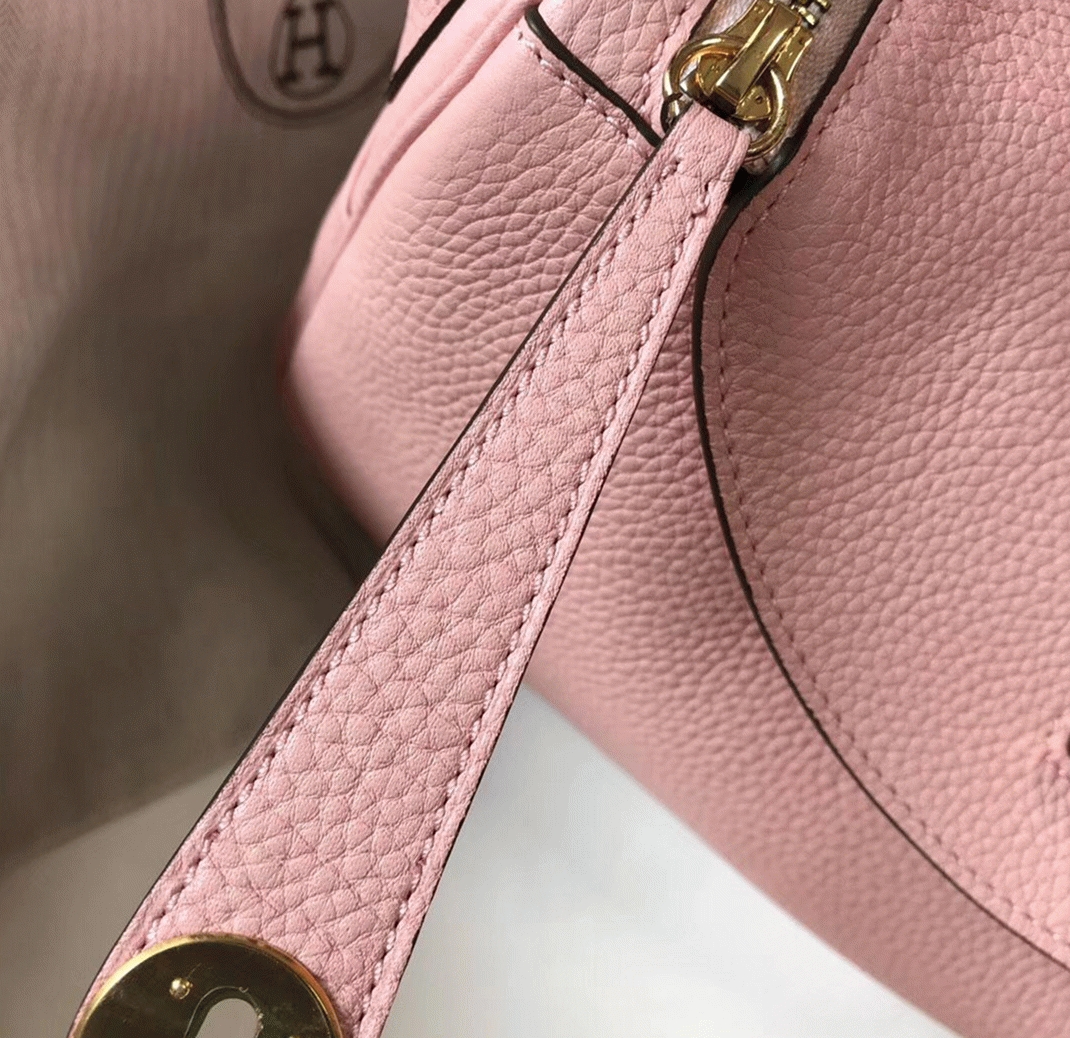 Knockoff H**me5 Lindy 30cm bag in pink color
