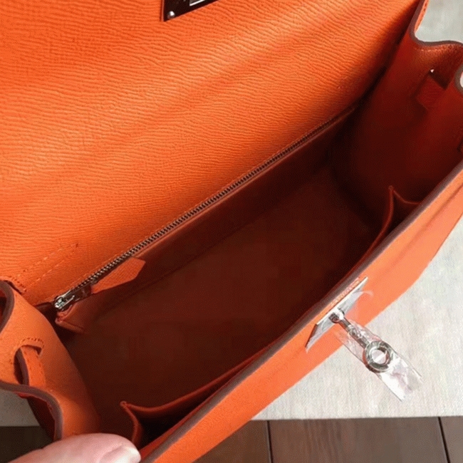 Orange Epsom Replica H**me5 Kelly Sellier 28cm Bright Handbag