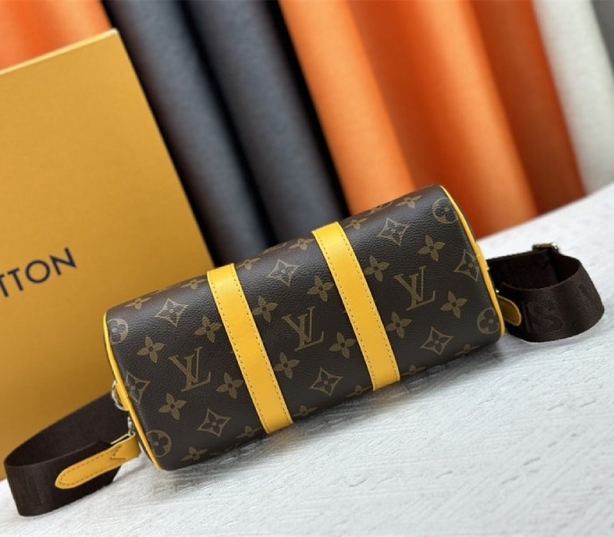 L0vis Vvtt0n Monogram Macassar Canvas Keepall Bandouliere 25 In Safran Yellow