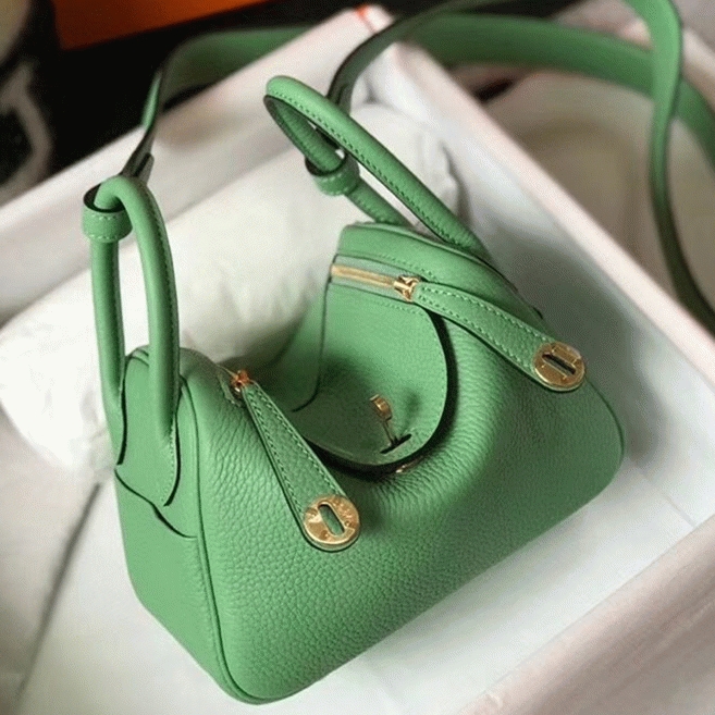 Knockoff H**me5 Lindy Mini handbag in vert criquet color