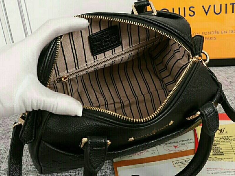 L0vis Vvtt0n Monogram Empreinte Speedy Bandouliere 25 Handbag In Black