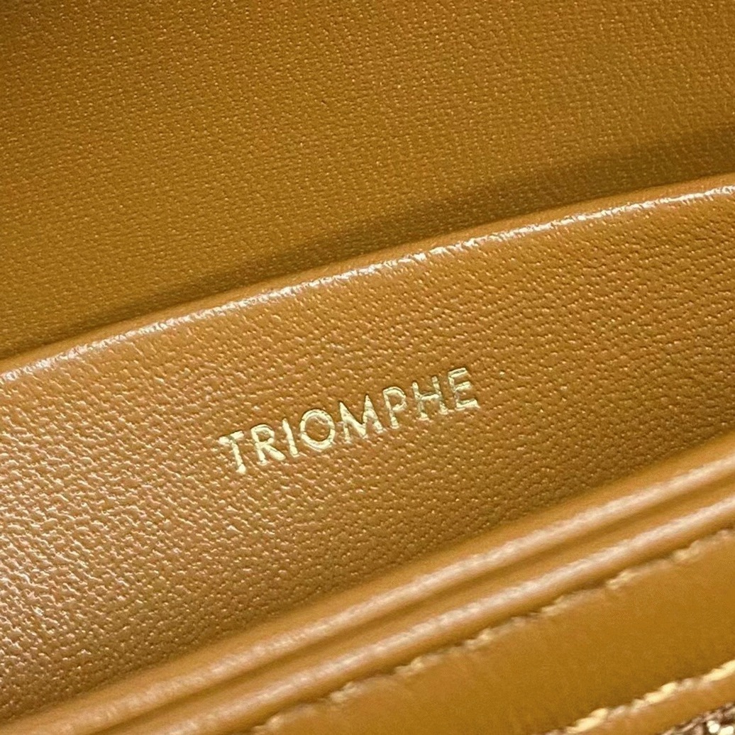 Top Quality Replica Ce1i*e Triomphe Teen Bag In White Triomphe Canvas