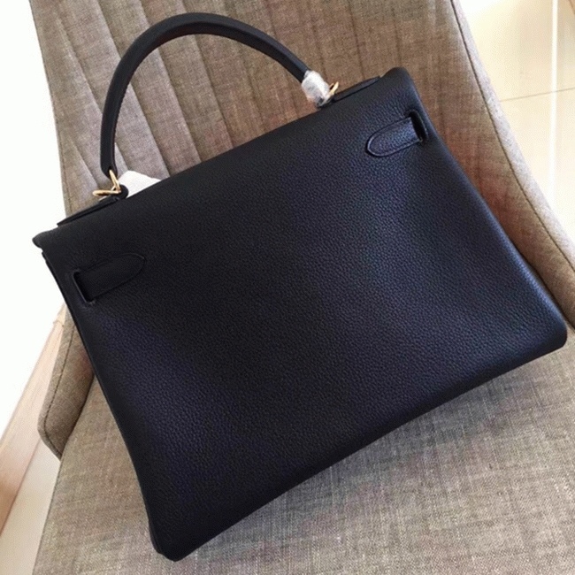 Black Clemence Copy H**me5 Kelly Retourne 28cm Luxe Handbag