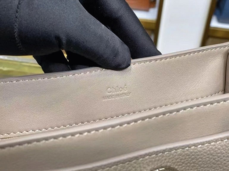 top quality fake Ch10e mini tess day bag in grey grained leather